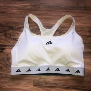 Womens white adidas sports bra